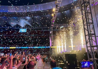 Concierto multitudinario efectos especiales