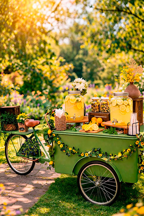 Carrito de Limonada Natural - Inna Global Alquiler de carrito de limonada natural y bebidas premium para eventos corporativos y bodas en Madrid